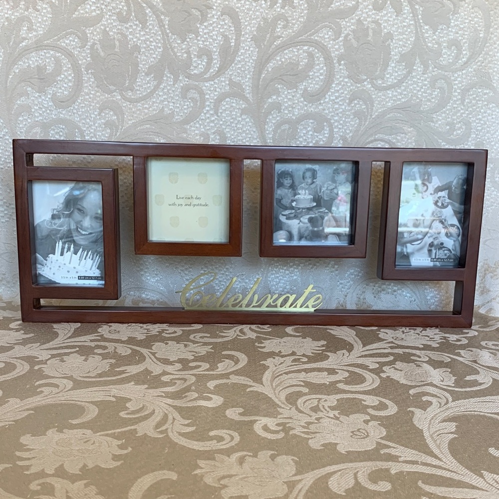 Carlton Cards Brown Multi-Opening Celebrate Photo Frame